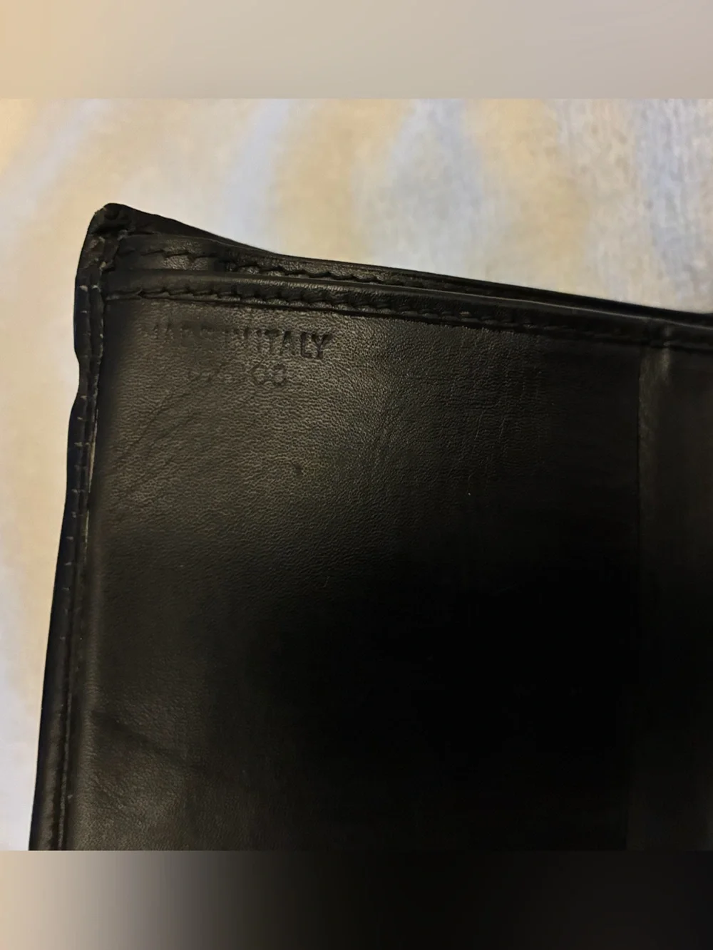Vintage Celine Bifold Black Leather Wallet - Triomphe Logo